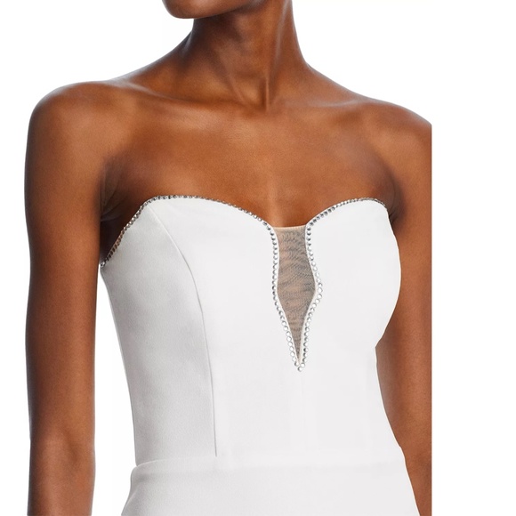Rhinestone Cropped Strapless Bustier